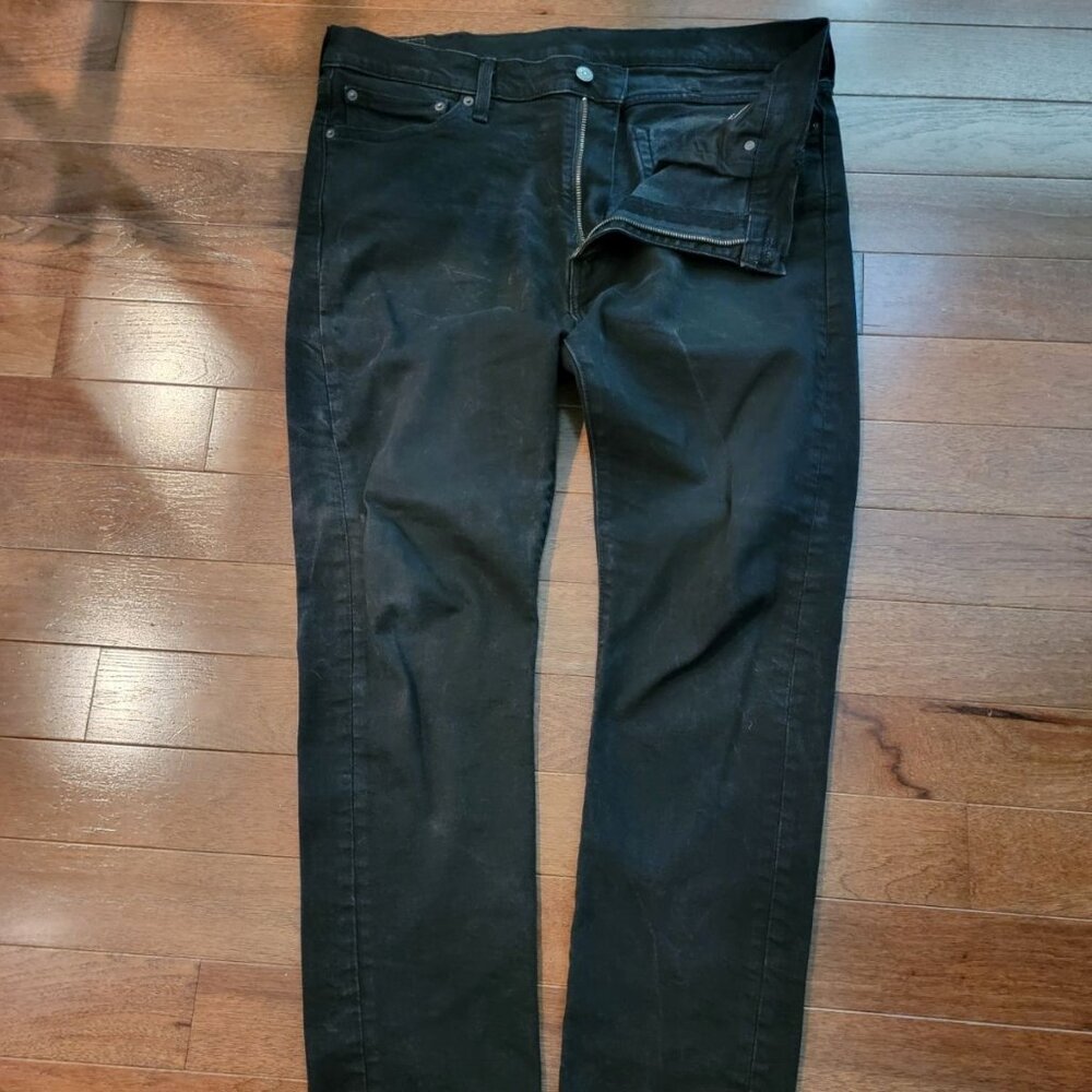 Men's black Levi's jeans, 5 pocket, stretch, 38x32